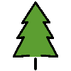 Coniferous tree icon